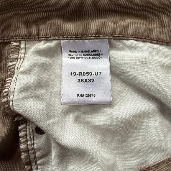 Blue Mountain Relaxed Fit 5-Pocket Canvas Pants 38×32 Khaki –Excellent Condition - Picture 8 of 10